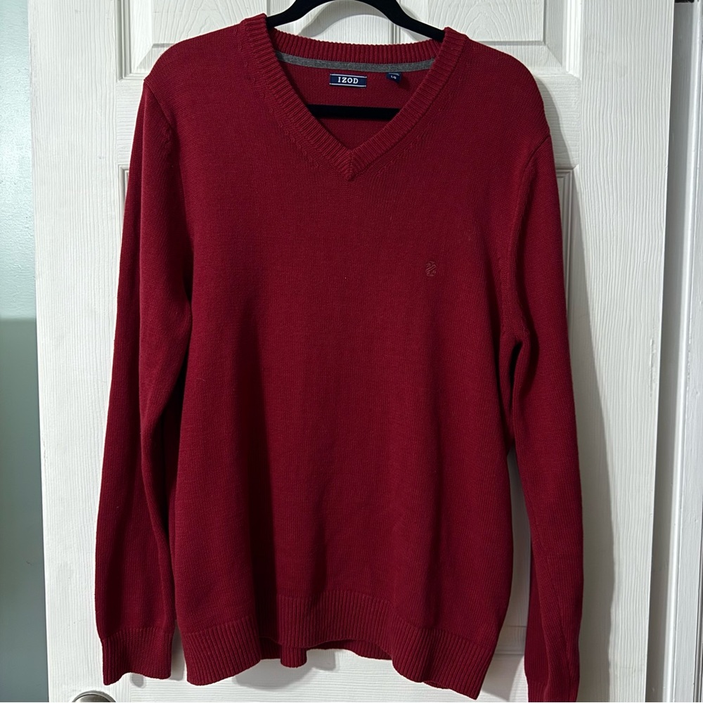 IZOD Dark Red Sweater Men’s L